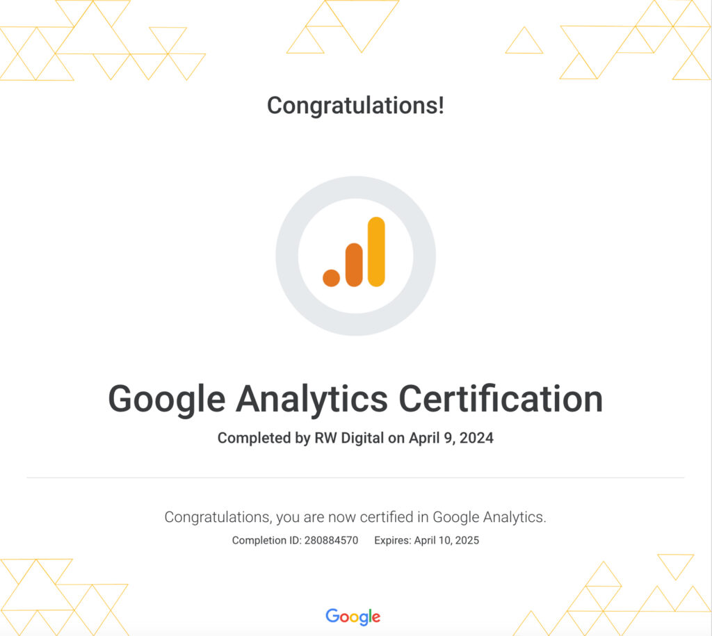 Google Analytics 4 Certification